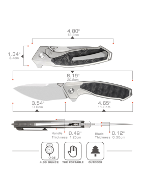 Remette RTKF4 RT-Kingfisher - M390 Titanium Folding Knife