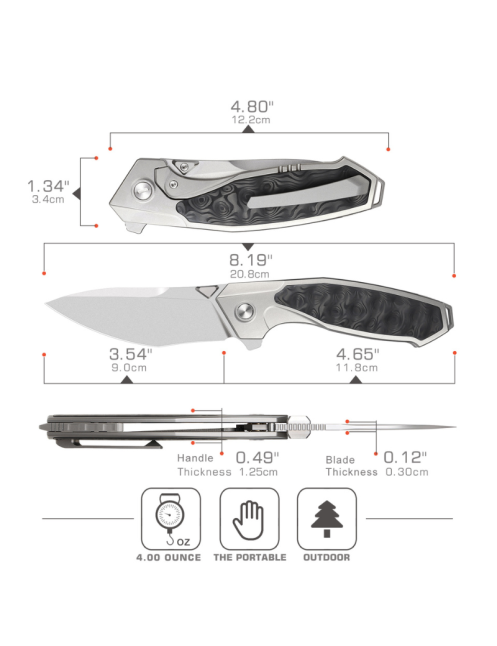 Remette RTKF4 RT-Kingfisher - Couteau Titane M390 Premium