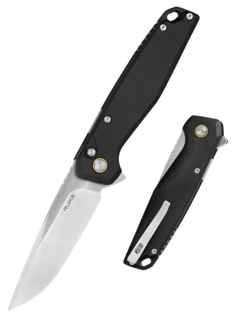 Ruike P873MB Black - Micarta Folding Pocket Knife
