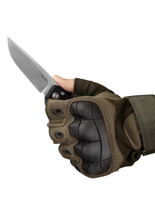 Ruike P873MB Noir - Couteau de Poche Pliant Micarta