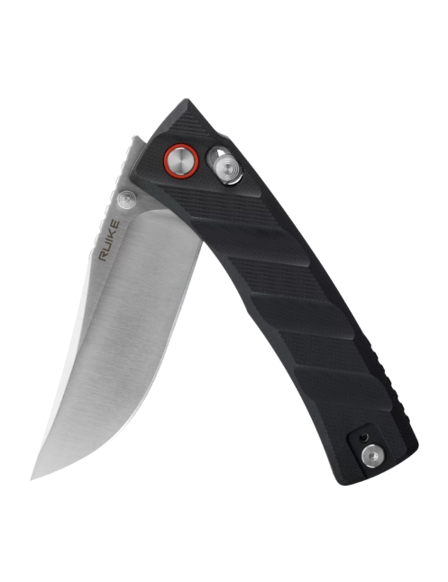 RUIKE P856B Black Folding Knife | 14C28N Crossbar Lock