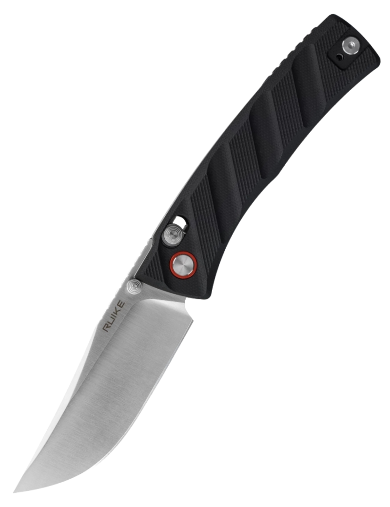 RUIKE P856B Black Folding Knife | 14C28N Crossbar Lock