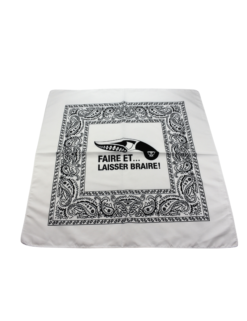 Fred Perrin FPBB White Bandana | 55x55 EDC Outdoor Accessory