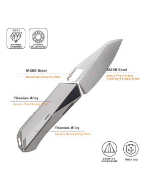 Couteau pliant Remette RT-Woodpecker RTWP-T M390 Titane