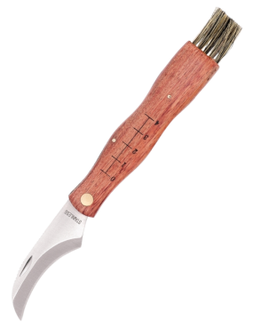 Couteau à champignons MAINKNIVES 7000 | Lame courbe + brosse