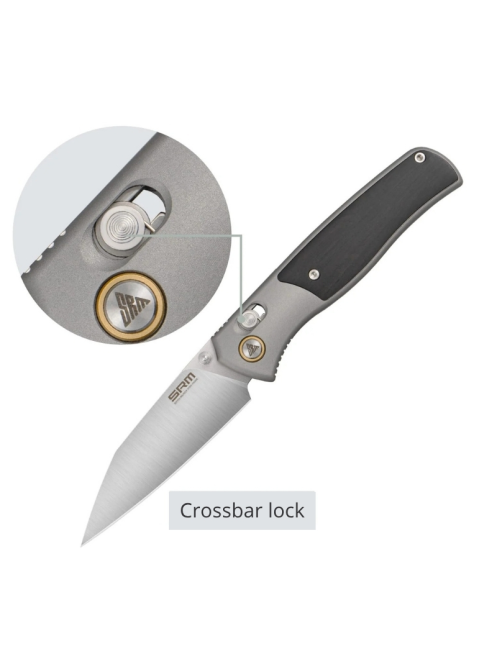 Couteau pliant SRM 259L-AK Medal | Wharncliffe 14C28N EDC