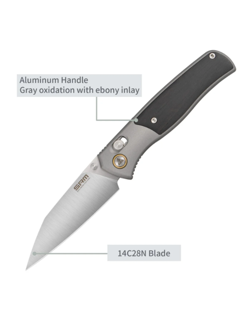 Couteau pliant SRM 259L-AK Medal | Wharncliffe 14C28N EDC