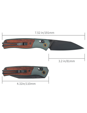 Couteau pliant SRM 259L-AG Medal | Wharncliffe 14C28N Aluminium