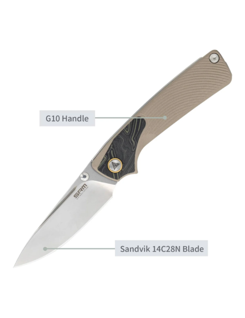 SRM 106M-GW Dome | Couteau pliant slip joint 14C28N