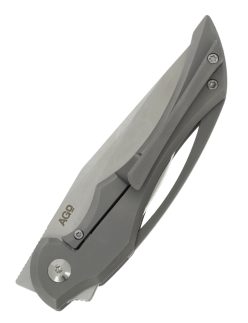AGO BALDR1 Folding Knife Titanium | CPM-154CM Premium EDC
