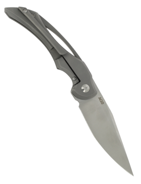 AGO BALDR1 Folding Knife Titanium | CPM-154CM Premium EDC