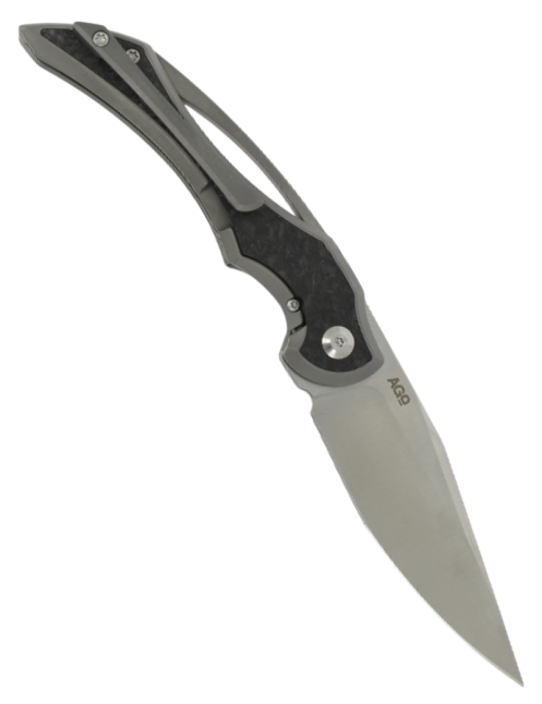 AGO BALDR2 Couteau pliant titane carbone | CPM-154CM EDC