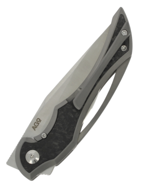 AGO BALDR2 Couteau pliant titane carbone | CPM-154CM EDC