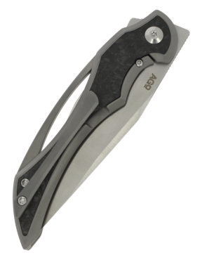AGO BALDR2 Couteau pliant titane carbone | CPM-154CM EDC