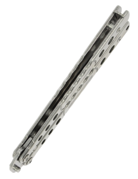 MAXKNIVES P58S Couteau papillon silver | Balisong Clip Point acier