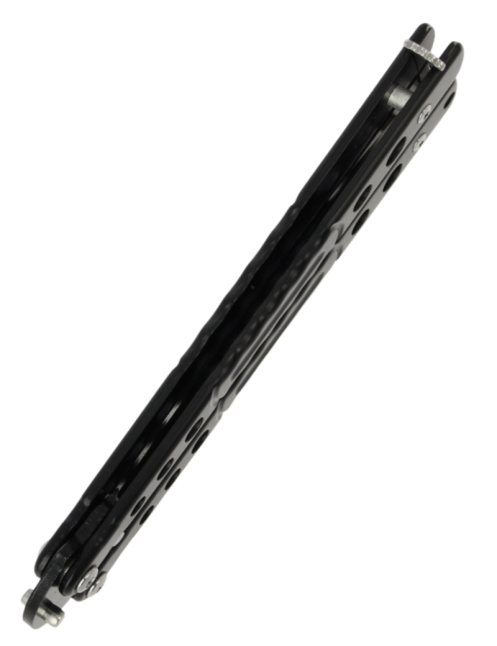 MAXKNIVES P58B Couteau papillon noir | Balisong Clip Point acier