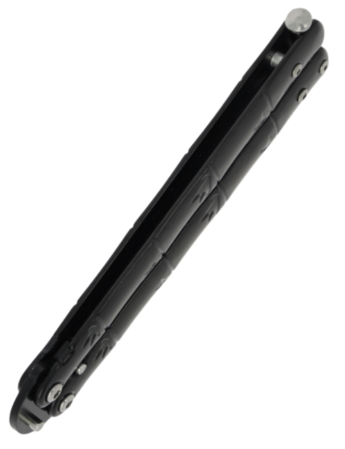 MAXKNIVES P61B Couteau papillon noir | Balisong acier robuste