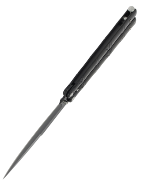 MAXKNIVES P61B Couteau papillon noir | Balisong acier robuste