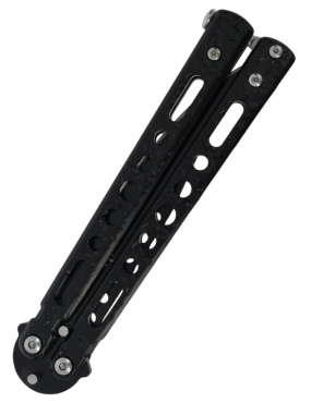 MAXKNIVES P60B Couteau papillon noir | Balisong clip point