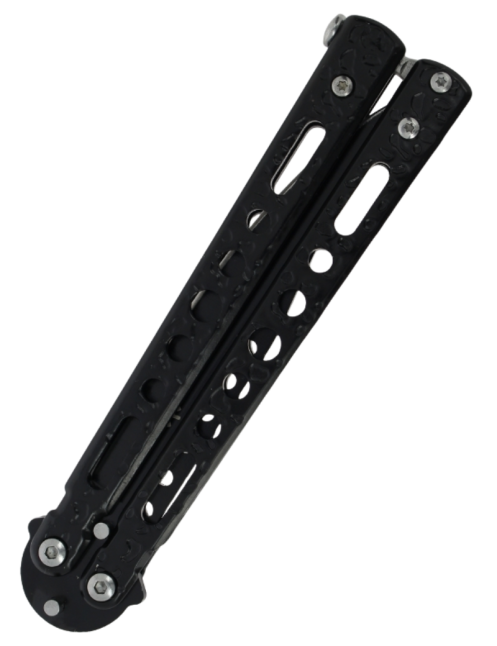 MAXKNIVES P60B Couteau papillon noir | Balisong clip point