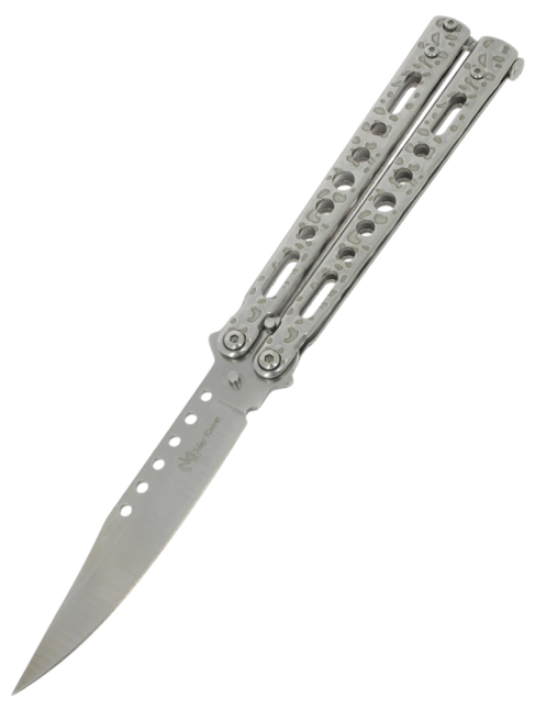 MAXKNIVES P60S Couteau papillon acier | Balisong clip point