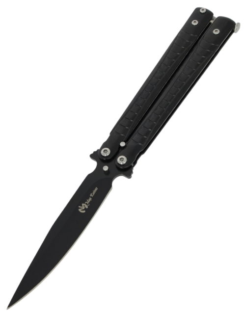 MAXKNIVES P59B Couteau papillon noir | Balisong acier robuste MAXKNIVES P59B Couteau papillon noir | Balisong acier robuste