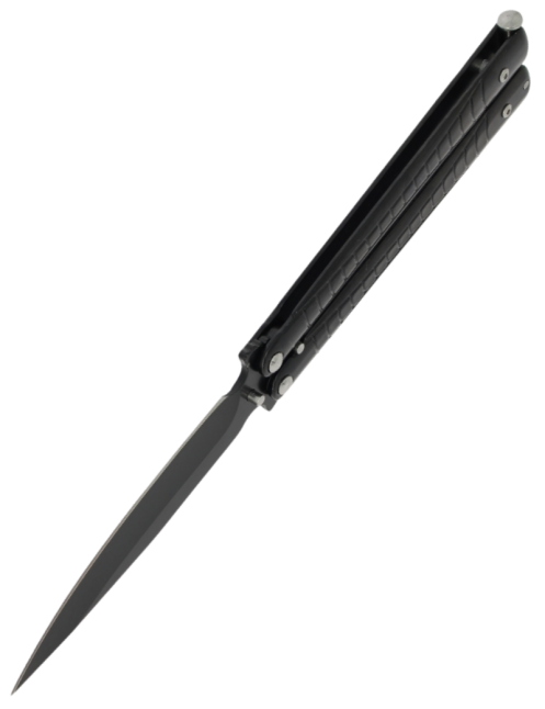 MAXKNIVES P59B Couteau papillon noir | Balisong acier robuste