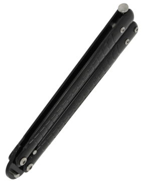 MAXKNIVES P59B Couteau papillon noir | Balisong acier robuste