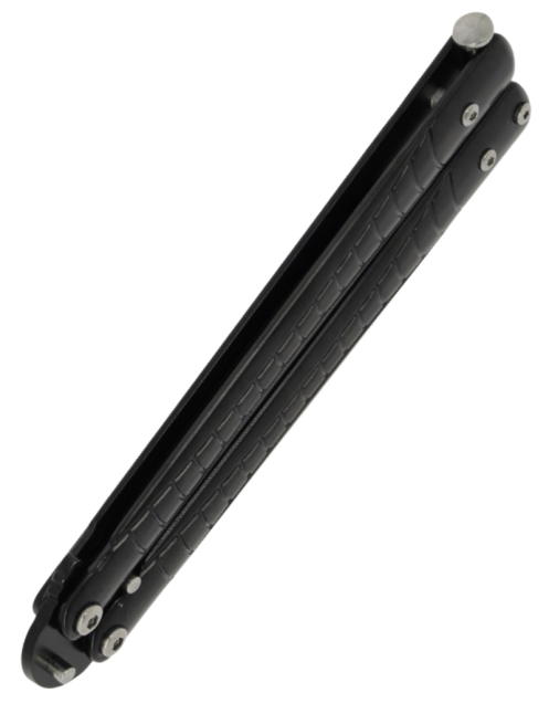 MAXKNIVES P59B Couteau papillon noir | Balisong acier robuste
