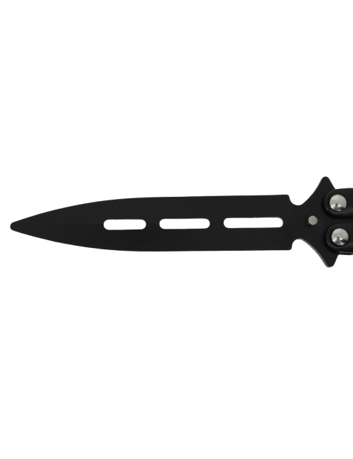 MAXKNIVES P57EB Couteau papillon noir | Balisong acier