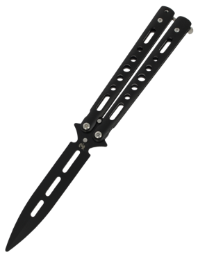 MAXKNIVES P57EB Couteau papillon noir | Balisong acier