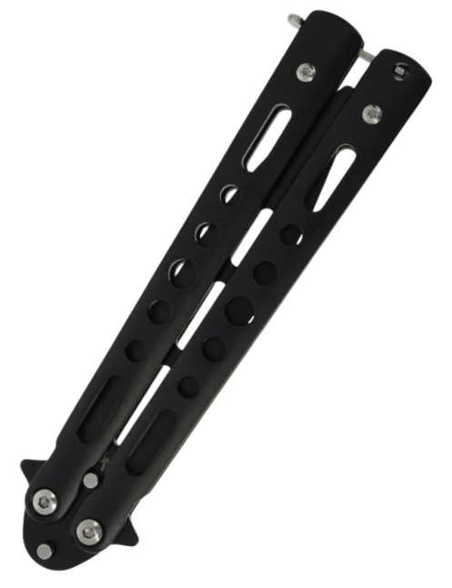 MAXKNIVES P57EB Couteau papillon noir | Balisong acier