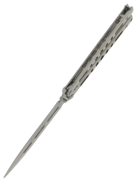 MAXKNIVES P57ES Couteau papillon acier | Balisong silver