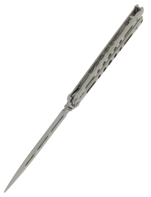 MAXKNIVES P57ES Couteau papillon acier | Balisong silver