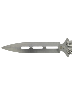 MAXKNIVES P57ES Couteau papillon acier | Balisong silver