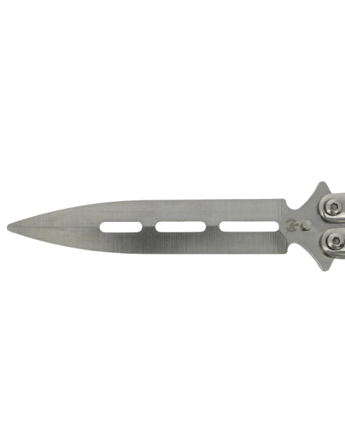 MAXKNIVES P57ES Couteau papillon acier | Balisong silver