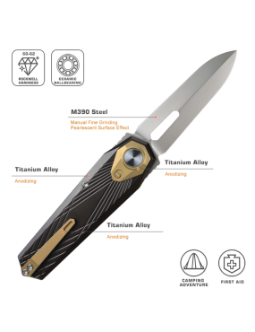 REMETTE RTIP-A Infinite Power M390 | Titanium Anodized Folding Knife