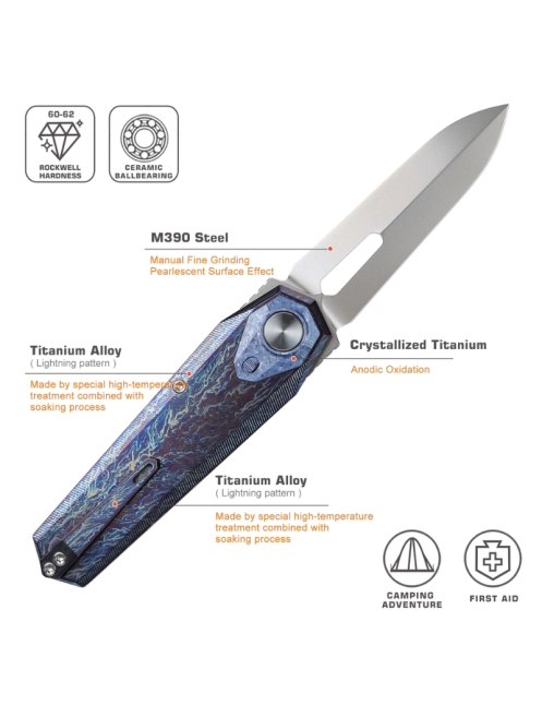 REMETTE RTIP-M Infinite Power M390 | Couteau pliant titane