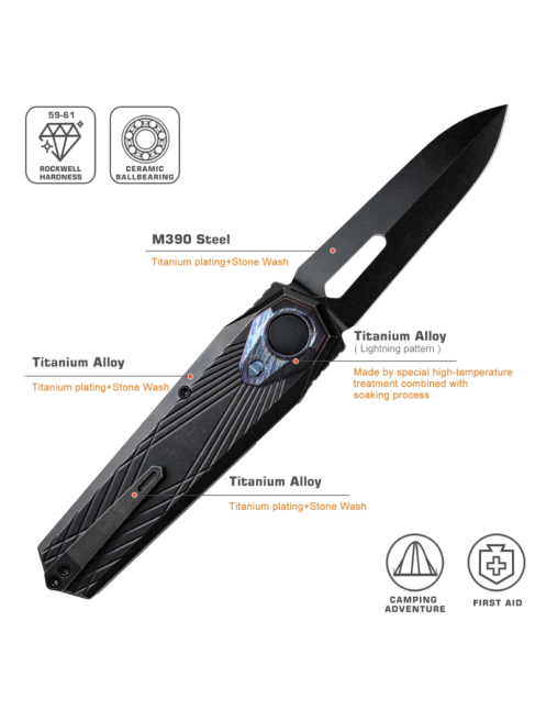 REMETTE RT-Infinite Power RTIP-S M390 | Couteau pliant titane