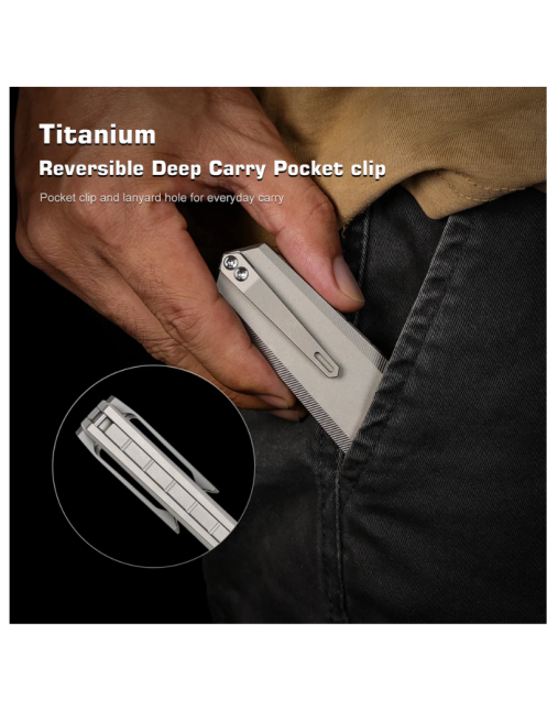 REMETTE RT-Infinite Power Couteau pliant M390 | Titane EDC