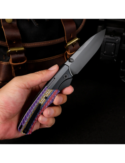 REMETTE WD107-TNC Couteau pliant M390 | Titane carbone EDC