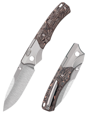 REMETTE WD107-TB Couteau pliant M390 | Titane carbone EDC