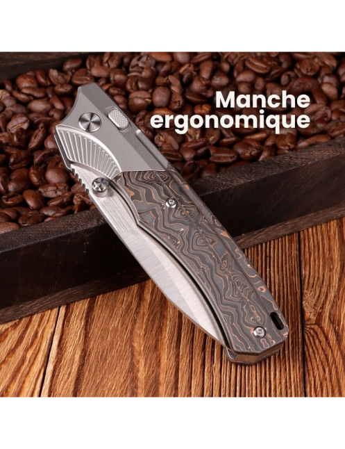 REMETTE WD107-TB Folding Knife M390 | Titanium Carbon EDC
