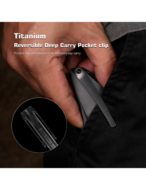 REMETTE RT-CoolWhale Couteau pliant M390 | Titane EDC premium