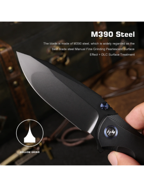 REMETTE RT-CoolWhale Couteau pliant M390 | Titane EDC premium