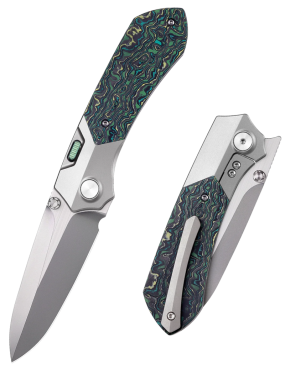 REMETTE RT-Meteor Couteau pliant M390 | Titane & carbone EDC