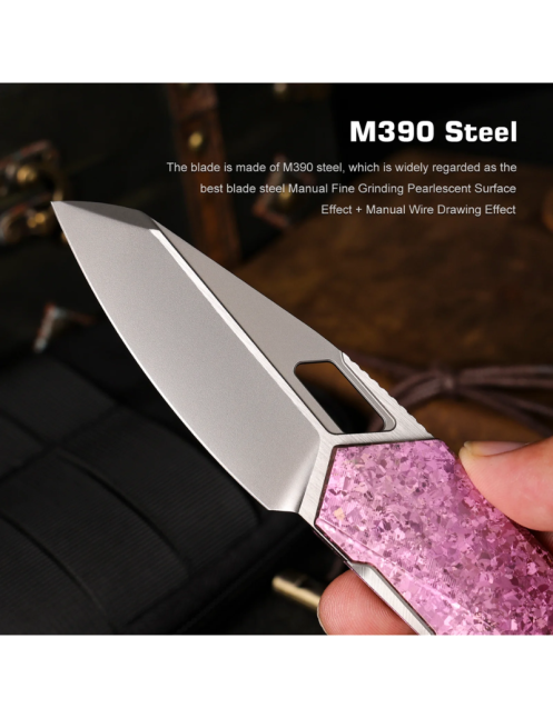 REMETTE RT-Woodpecker Couteau pliant M390 | Titane premium