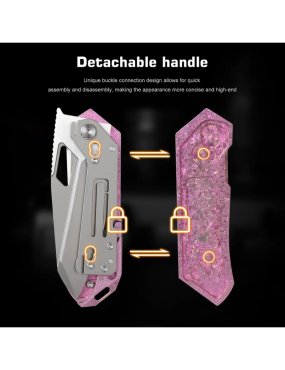 REMETTE RT-Woodpecker Folding Knife M390 | Titanium EDC