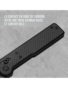 TACRAY TARCUS BLACK Couteau pliant D2 | EDC outdoor léger