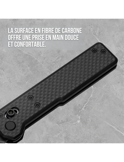 TACRAY TARCUS BLACK Couteau pliant D2 | EDC outdoor léger